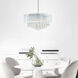 Radiant 9 Light 20 inch Chrome Drum Shade Chandelier Ceiling Light in White